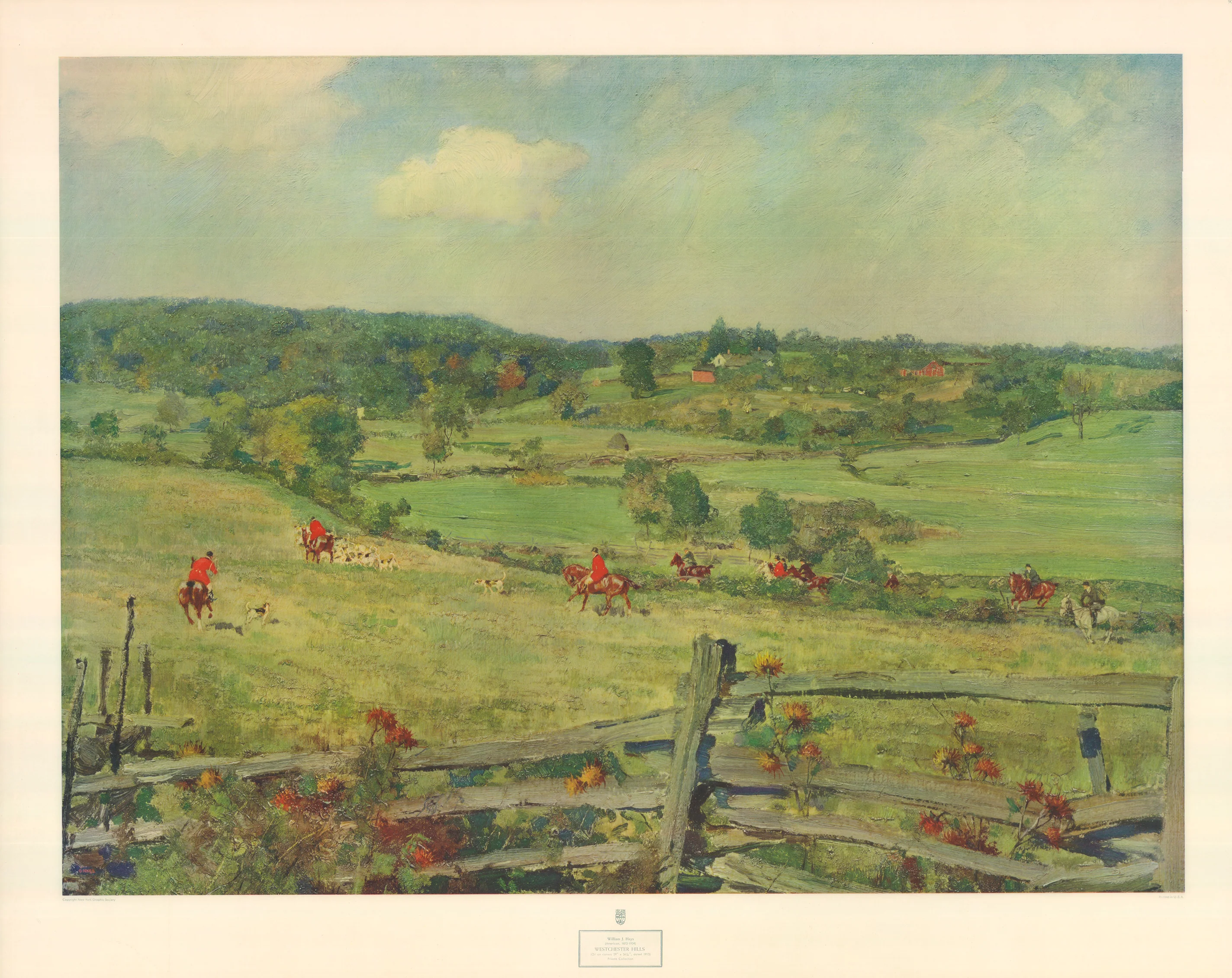Westchester Hills by William J. Hays - 32 X 40 Inches (Offset Lithograph)