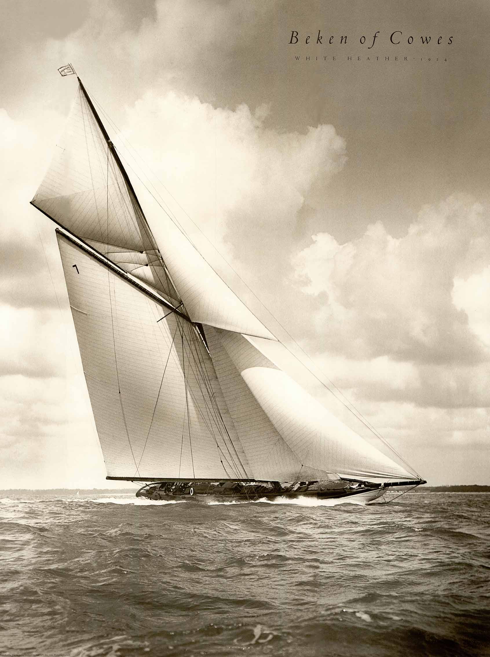 White Heather, 1924 by Beken of Cowes - 24 X 32 Inches (Art Print)