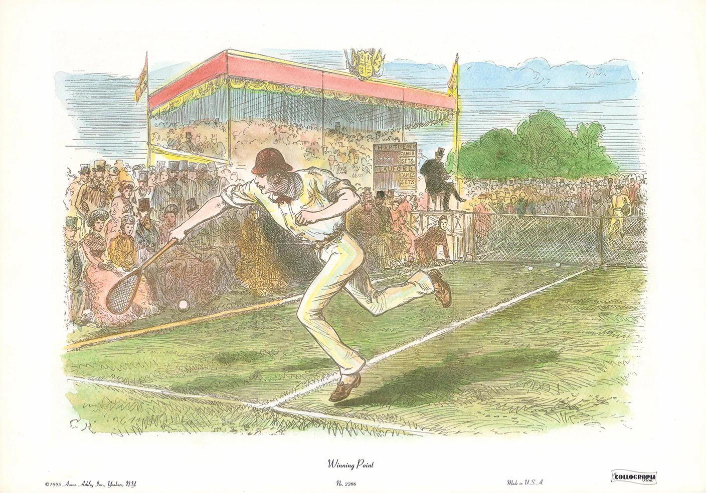 Tennis: Wimbledon, 1880 Winning Point by Arthur Hopkins - 14 X 20 Inches (Art Print)