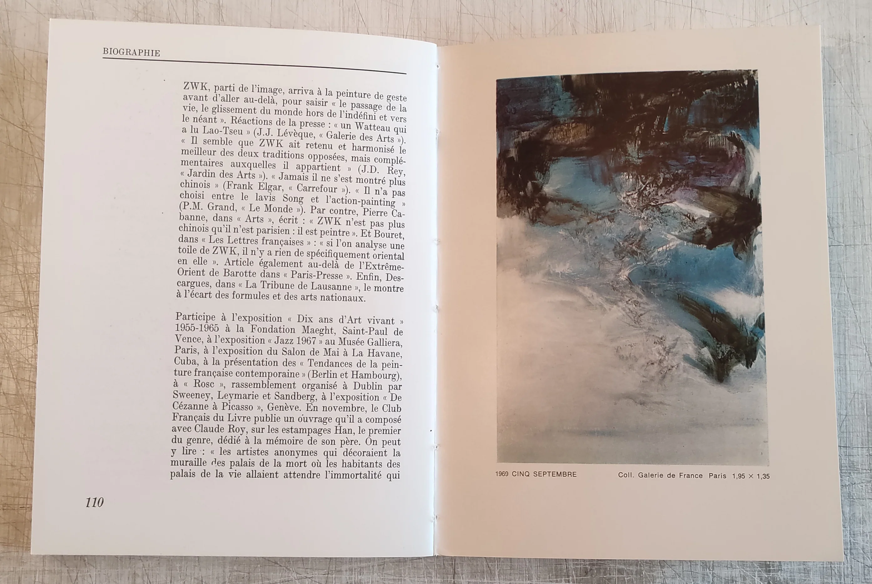 Zao Wou-Ki by Claude Roy (Vintage Softcover Book 1970) - Image 6